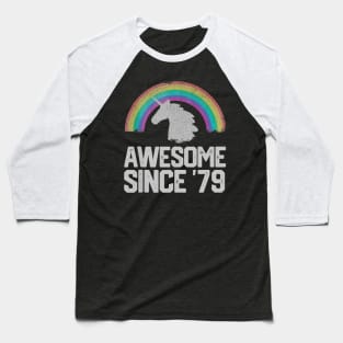 41th Birthday Gift Unicorn Retro 1979 Funny Men Women Baseball T-Shirt